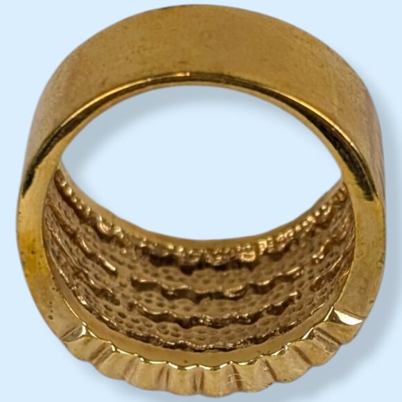 Chunky White Rhinestone Front Ring - Picture 5 of 7